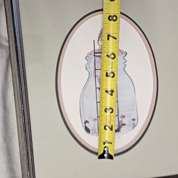 P. Buckley Moss Framed Cats in Jar Print Signed and Numbered 295/1000 - Picture 9 of 9